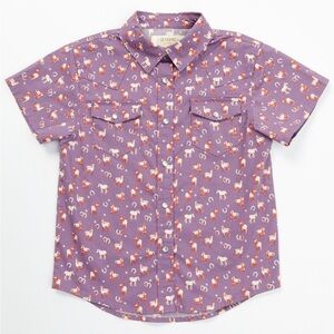 Boot Barn western button down shirt girls horses Shyanne short sleeve cowgirl